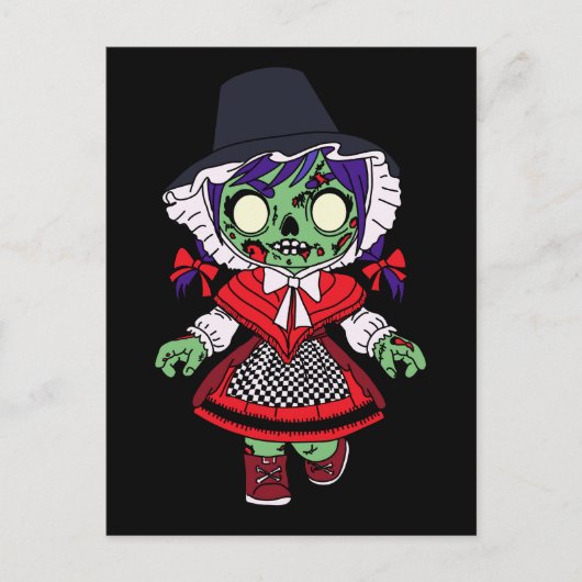 Carte Postale Cute Welsh Zombie (Devant)