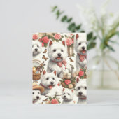 Carte Postale Cute West Highland White Terrier sans fil (Debout devant)