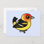 Carte Postale Cute Western Tanager (Devant / Derrière)