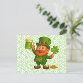 Carte Postale Cute/whimsical leprechaun Saint Patrick's Day  (Debout devant)