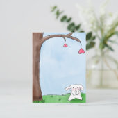 Carte Postale Cute white bunny (Debout devant)