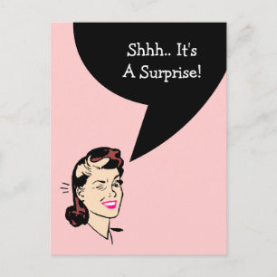 Carte Postale Cute Wink Surprise Party Carte Posta