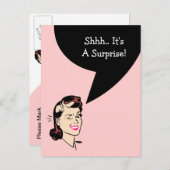 Carte Postale Cute Wink Surprise Party Carte Posta (Devant / Derrière)