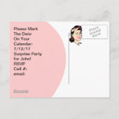 Carte Postale Cute Wink Surprise Party Carte Posta (Dos)