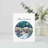 Carte Postale Cute Winter scène personnalisable (Debout devant)