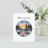 Carte Postale Cute Winter scène personnalisable (Debout devant)