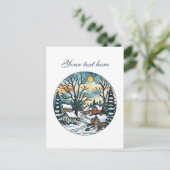 Carte Postale Cute Winter scène personnalisable (Debout devant)