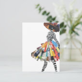 Carte Postale Cute Woman in Collage Outfit (Debout devant)