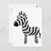 Carte Postale Cute zebra (Devant / Derrière)