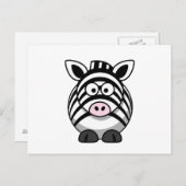 Carte Postale Cute Zebra (Devant / Derrière)