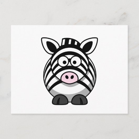Carte Postale Cute Zebra (Devant)