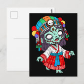 Carte Postale Cute Zombie coréen (Devant / Derrière)