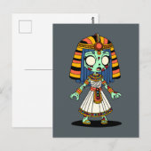 Carte Postale Cute Zombie égyptienne (Devant / Derrière)