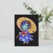 Carte Postale Cute Zombie japonais (Debout devant)