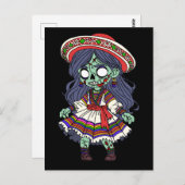 Carte Postale Cute Zombie péruvien (Devant / Derrière)