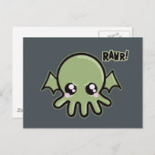 Carte Postale Cutie Baby Cthulhu (Devant / Derrière)