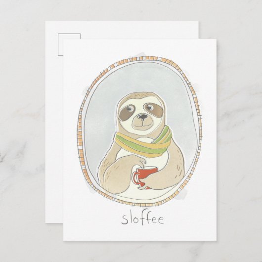 Carte Postale Cutie caféinée | Emplacement (Devant / Derrière)