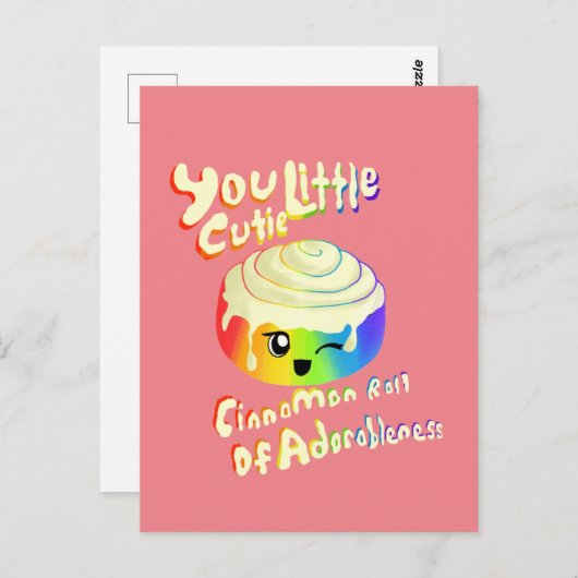 Carte Postale Cutie Cinnamon Roll pour Pride 2019 (Devant / Derrière)