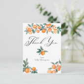 Carte Postale Cutie | Fête de bébé orange Merci (Debout devant)