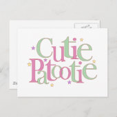 Carte Postale Cutie Patootie (Devant / Derrière)