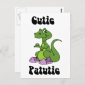 Carte Postale Cutie Patutie Dino (Devant / Derrière)