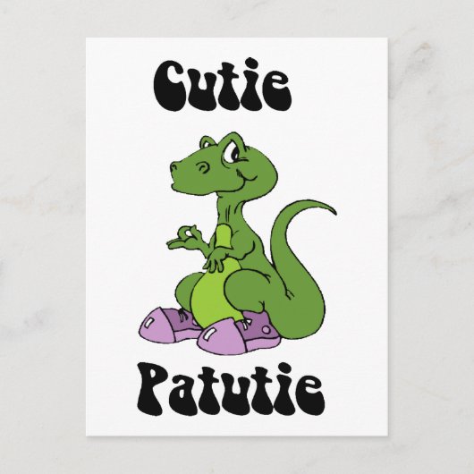 Carte Postale Cutie Patutie Dino (Devant)