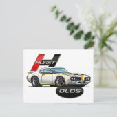 Carte Postale Cutlass Hurst Olds 1969 (Debout devant)