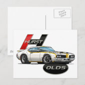 Carte Postale Cutlass Hurst Olds 1969 (Devant / Derrière)