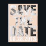 Carte postale CUTOUT SAVE THE DATE<br><div class="desc">Cartes de sauvegarde de date modernes et amusantes... Disponibles en plusieurs couleurs et articles... Vous ne trouvez pas votre couleur... Envoyez-nous un e-mail et nous vous aiderons volontiers. *REMARQUE IMPORTANTE : CERTAINES COULEURS VIVES PEUVENT APPARAÎTRE FLOUES DANS L'APERÇU EN LIGNE,  ELLES APPARAÎTRONT NETTES ET CLAIR SUR L'ARTICLE ACTUEL.*</div>