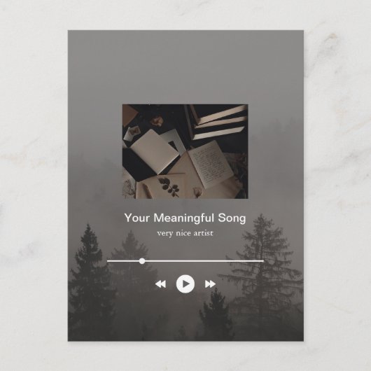 Carte Postale Cuztomizable moody Music Player Aesthetic (Devant)