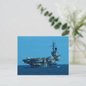 Carte Postale CV-66 Désaffectation "USS America" en 1996, stern (Debout devant)