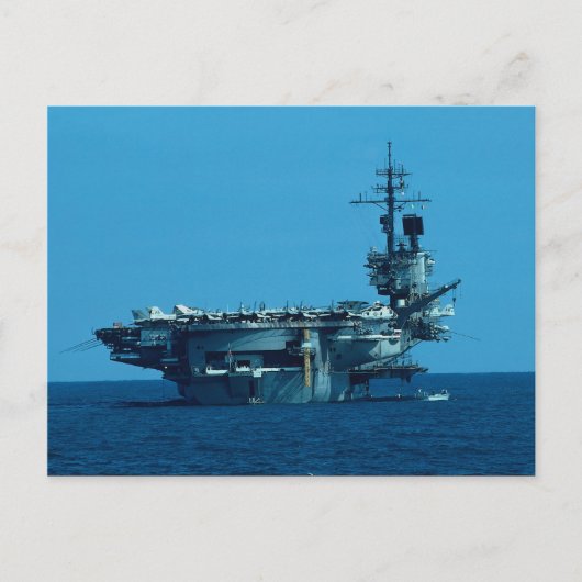 Carte Postale CV-66 Désaffectation "USS America" en 1996, stern (Devant)