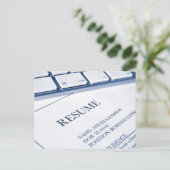 Carte Postale CV ou demande de travail cv (Debout devant)