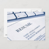 Carte Postale CV ou demande de travail cv (Devant / Derrière)