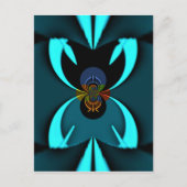 Carte Postale Cyan Abstrait Art Print (Devant)