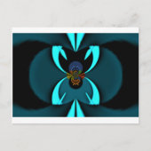 Carte Postale Cyan Abstrait Art Print (Devant)