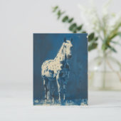 Carte Postale cyanotype Appaloosa (Debout devant)