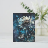 Carte Postale Cyanotype été fleurs bleues (Debout devant)