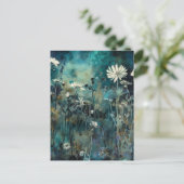 Carte postale Cyanotype Multimédia Blue Flowers (Debout devant)