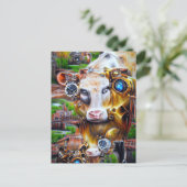 Carte Postale Cyber-vache vapeur (Debout devant)