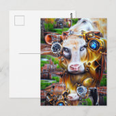 Carte Postale Cyber-vache vapeur (Devant / Derrière)