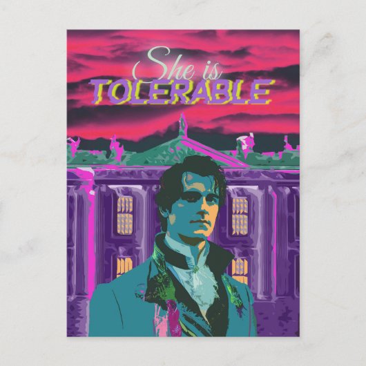 Carte Postale Cyberpunk tendance Elle est tolérable Mr Darcy (Devant)