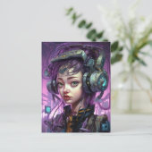 Carte Postale Cyborg Femme Science-Fiction (Debout devant)