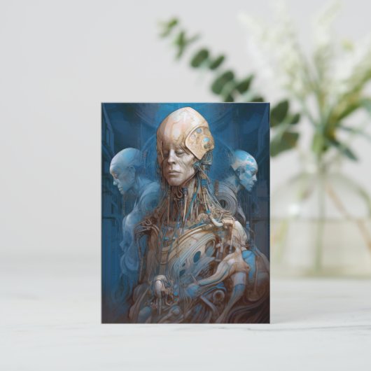 Carte Postale Cyborg Futuristic Science Fiction (Debout devant)