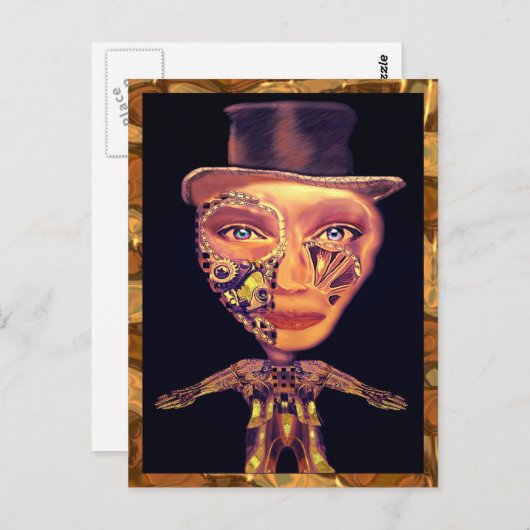 Carte postale Cyborg Tap Dancer (Devant / Derrière)