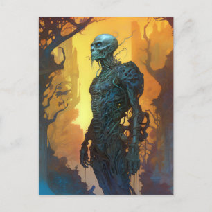 Carte Postale Cyborge Sci-Fi Horreur Art