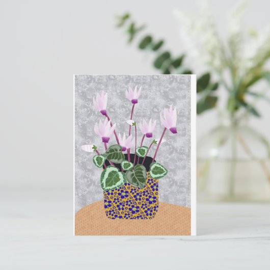 Carte postale Cyclamen (Debout devant)