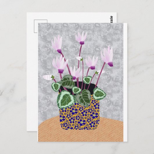 Carte postale Cyclamen (Devant / Derrière)
