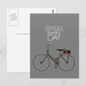 Carte Postale Cycle tous les jours. (Devant / Derrière)