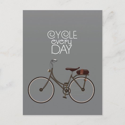 Carte Postale Cycle tous les jours. (Devant)